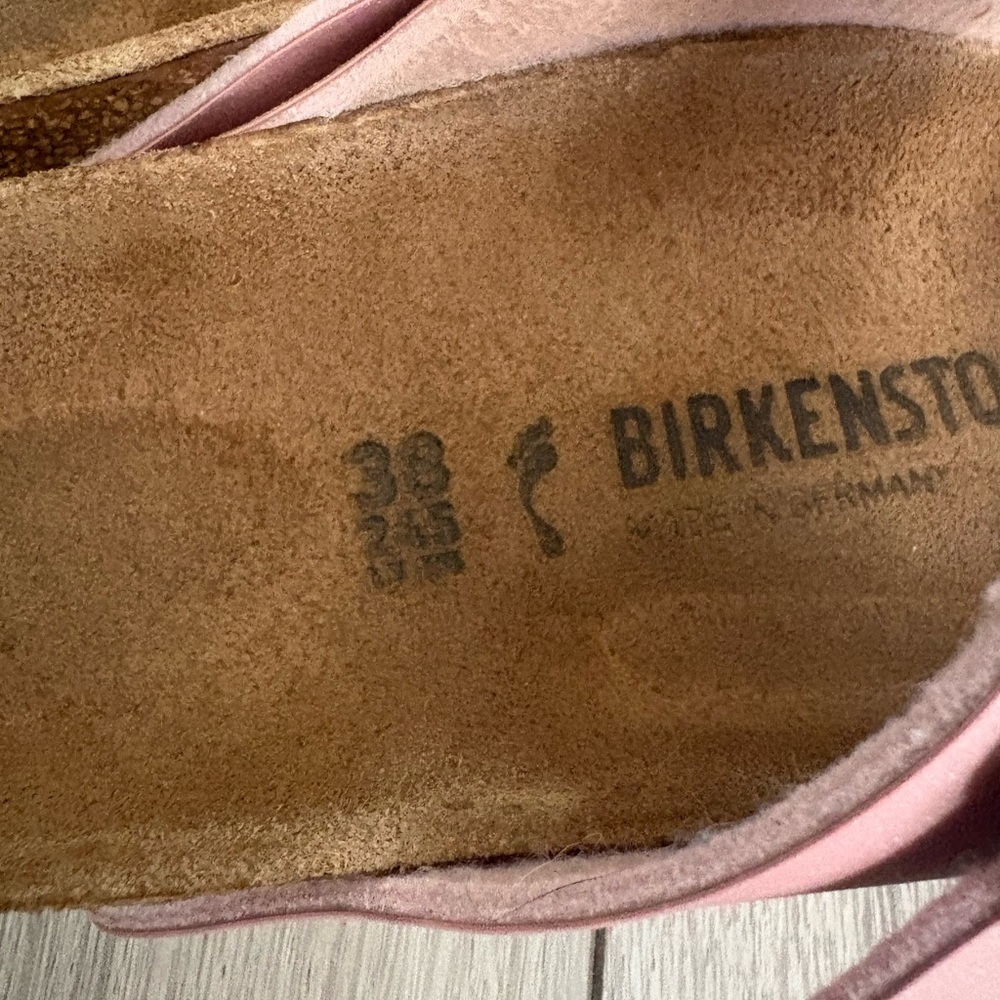 Birkenstock Womens Size 38/7-7,5 Arizona Icy Metallic Old Rose Sandals - Picture 7 of 11